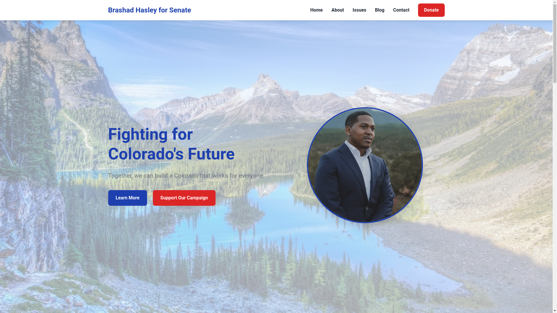 website screenshot of https://brashadforcolorado.com/