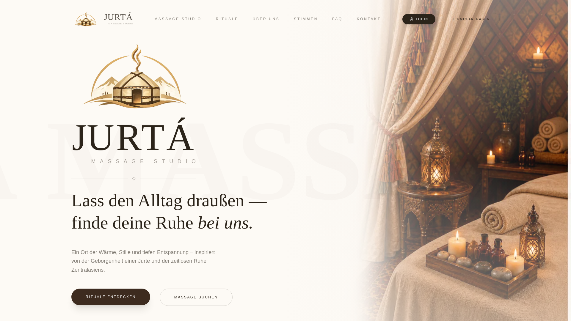 website screenshot of https://jurtamassagestudio.de/