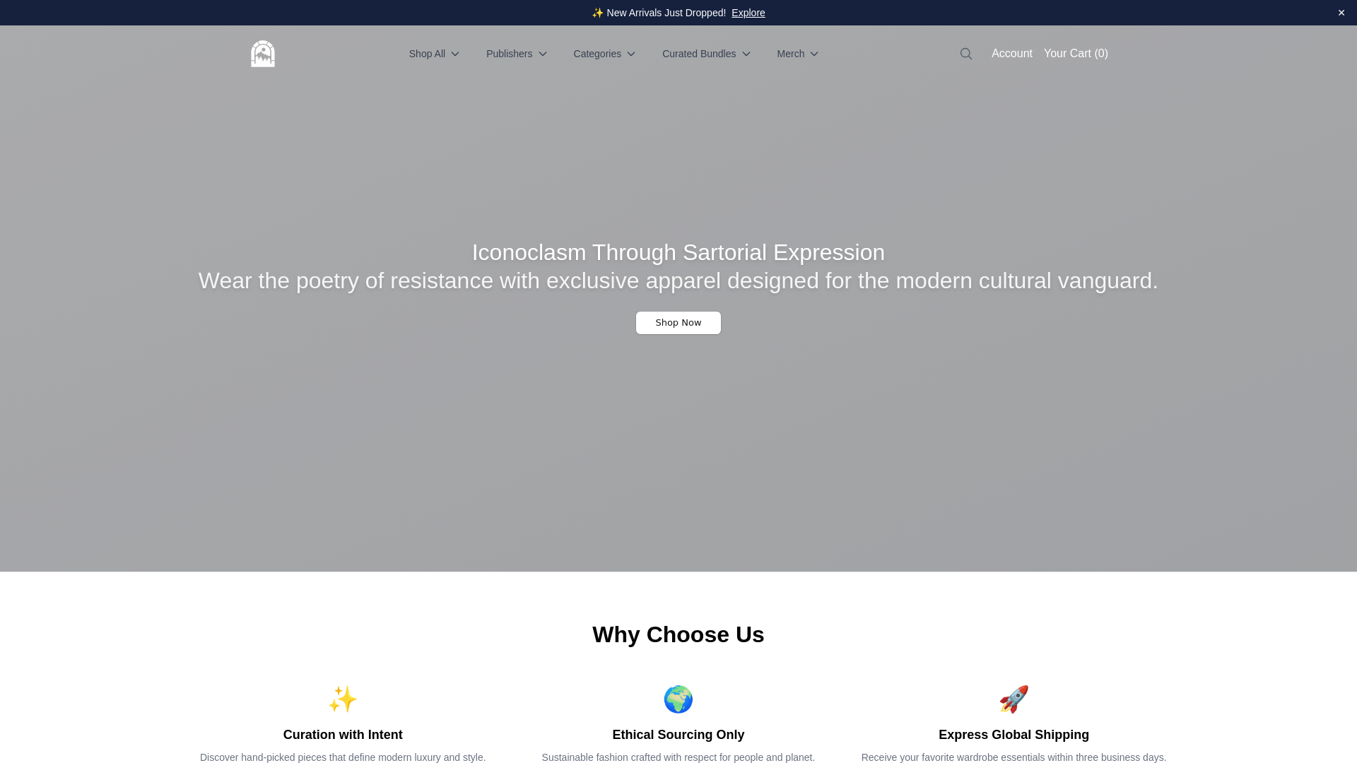 website screenshot of https://passagepressshop.shop/