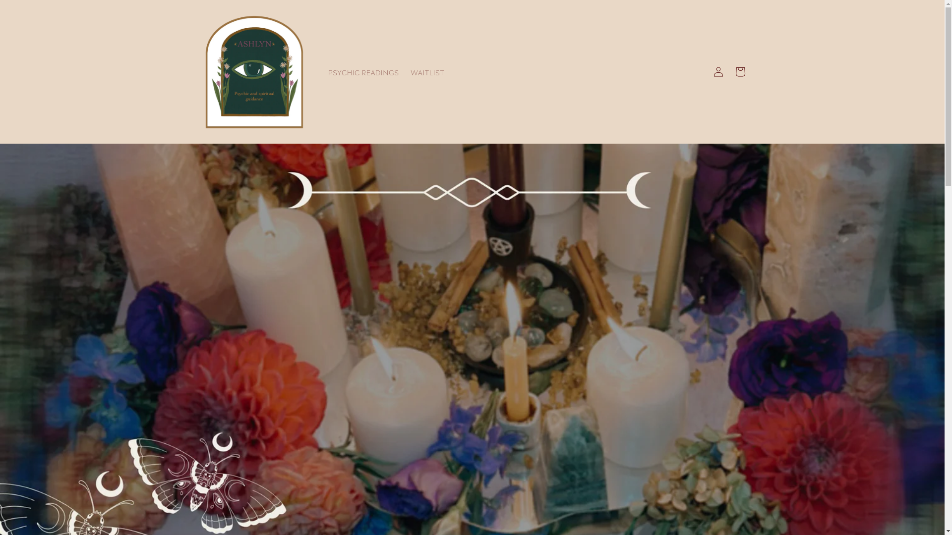 website screenshot of https://ashlynpsychicmedium.online/