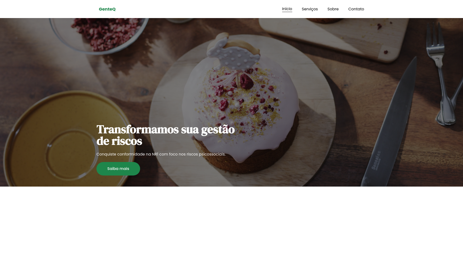 website screenshot of https://genteq.com.br