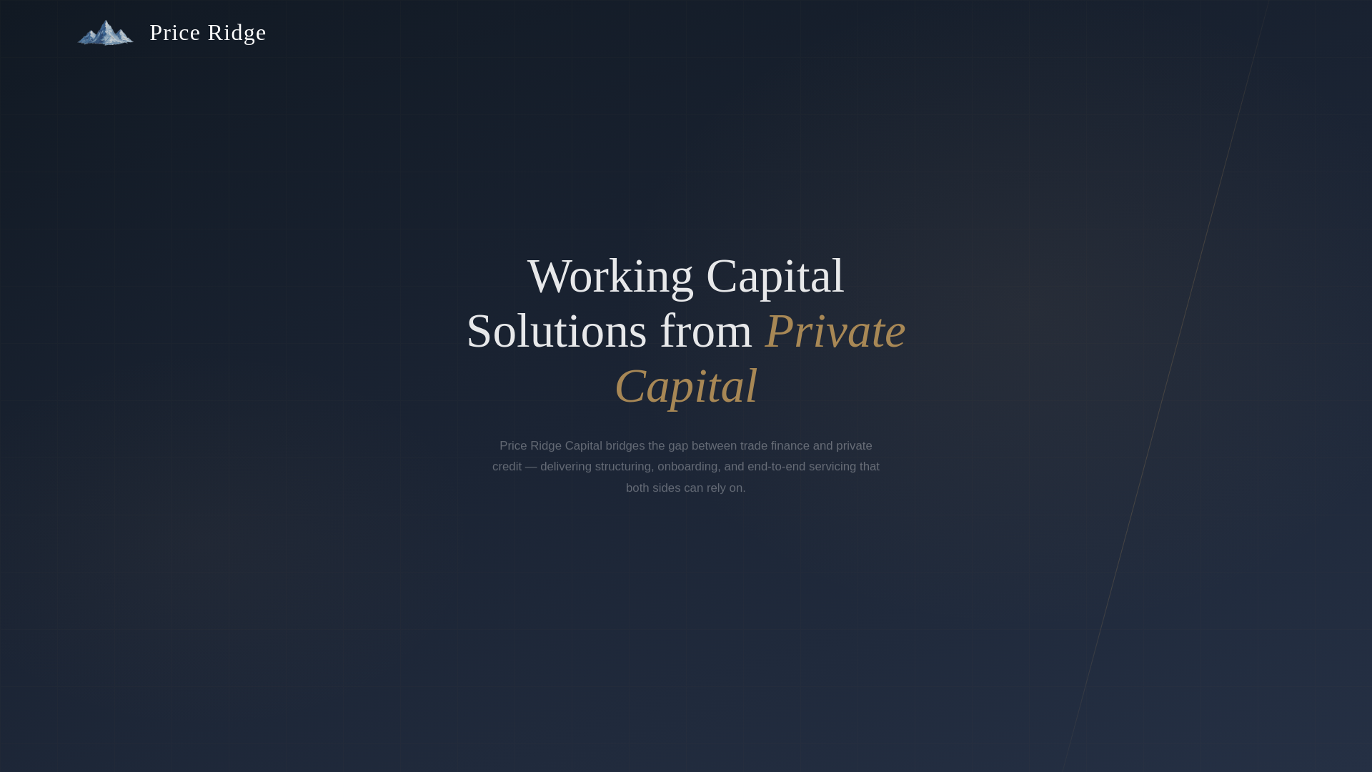 website screenshot of https://priceridge.com/