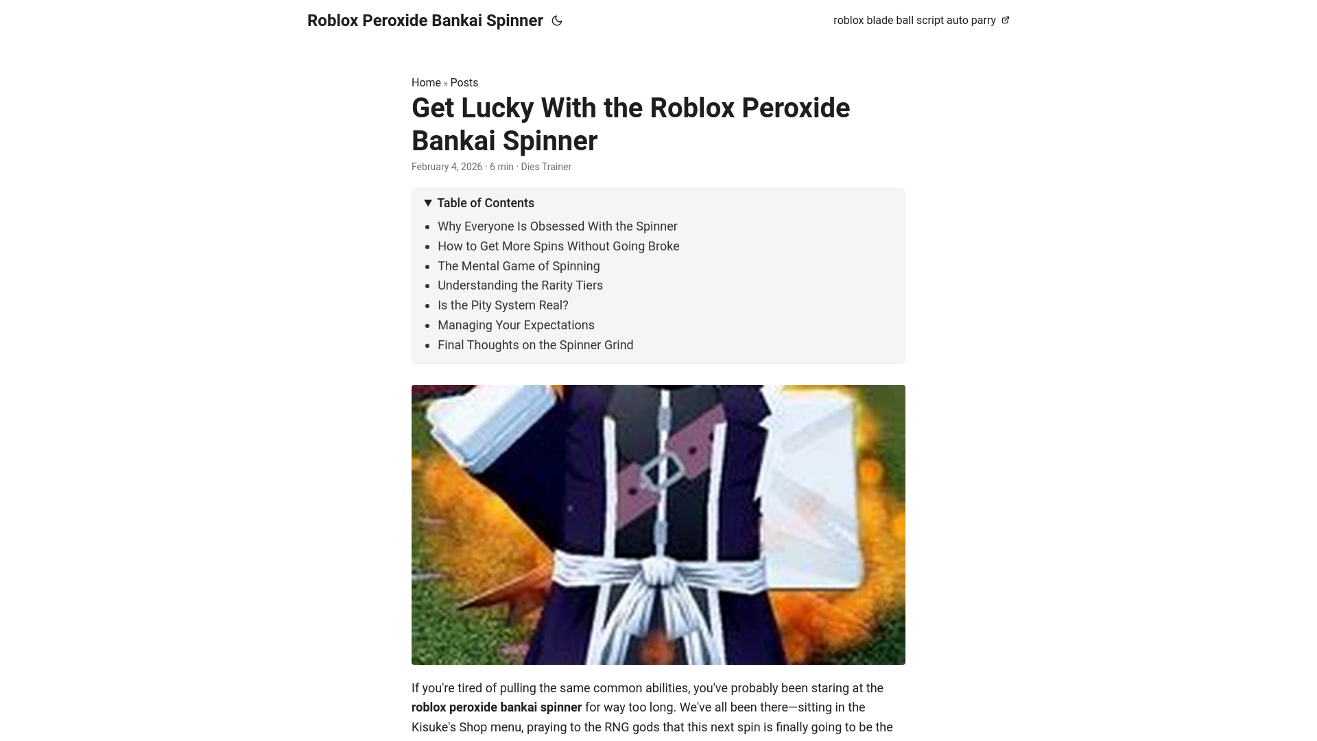 website screenshot of https://roblox-peroxide-bankai-spinner.pages.dev/