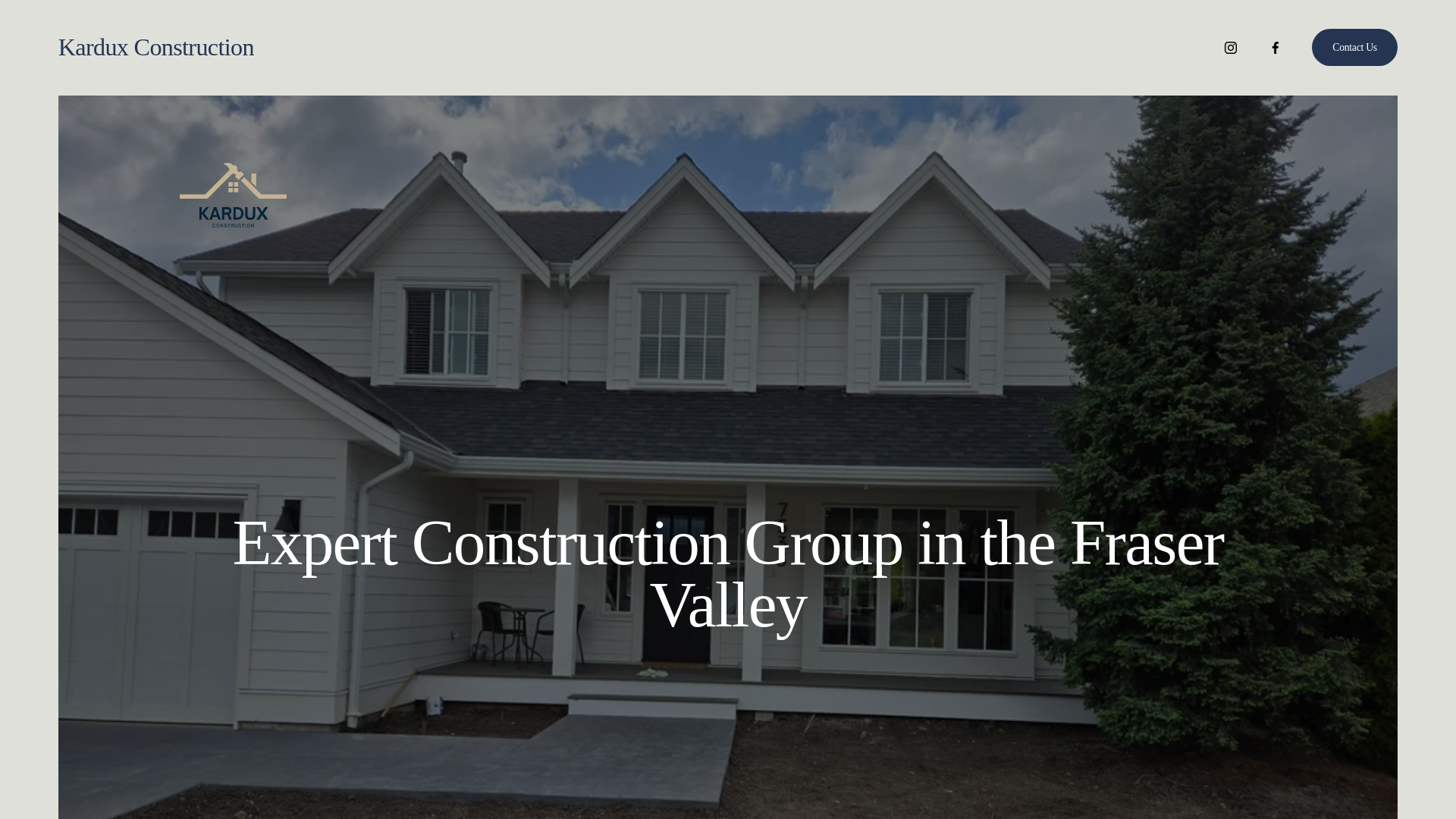 website screenshot of https://karduxconstruction.ca