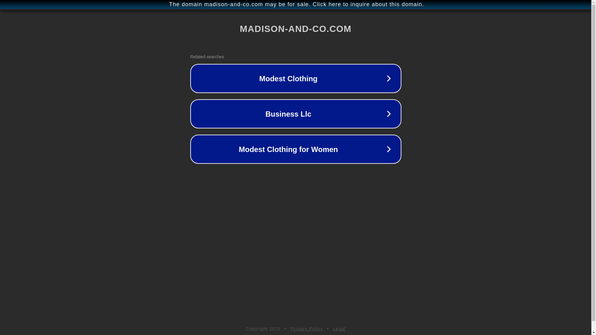 website screenshot of https://madison-and-co.com/