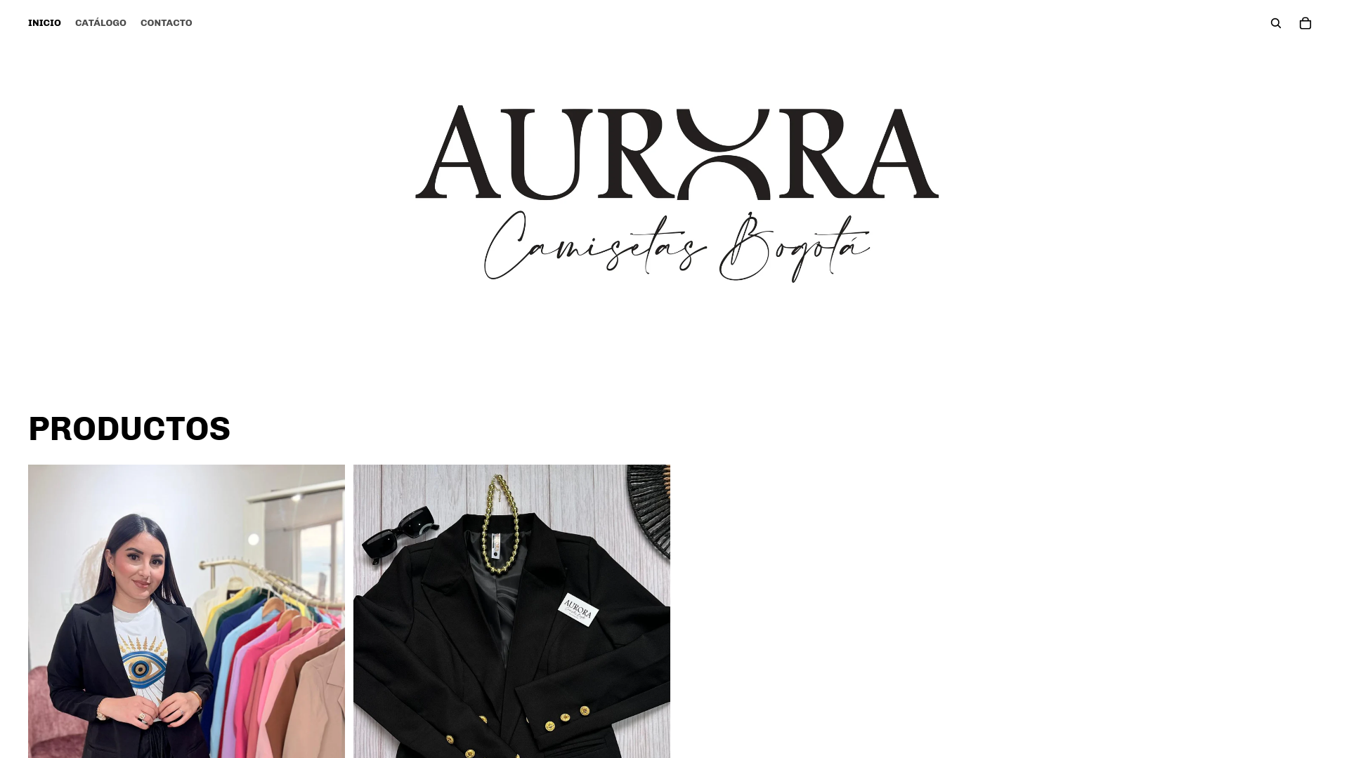 website screenshot of https://aurorashops.com.co/