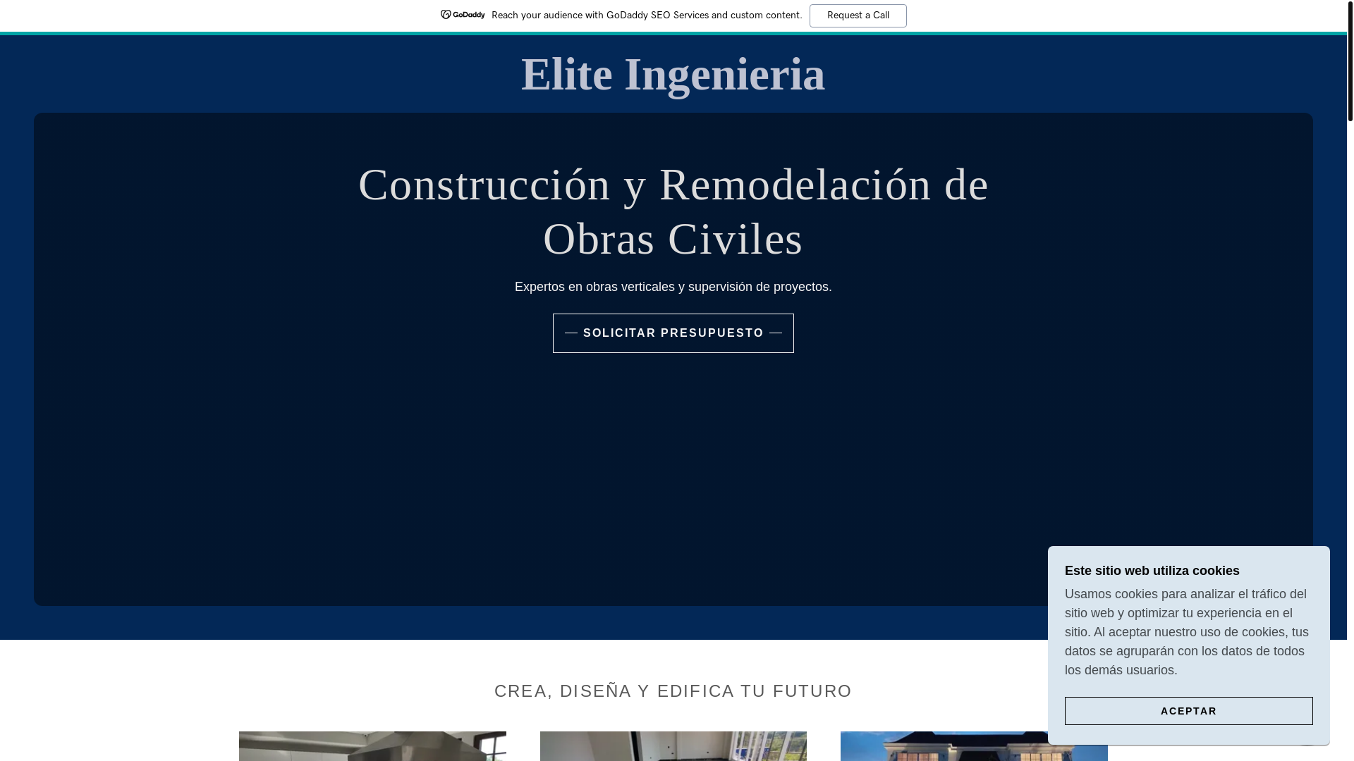 website screenshot of https://xn--eliteingeniera-dmb.com/