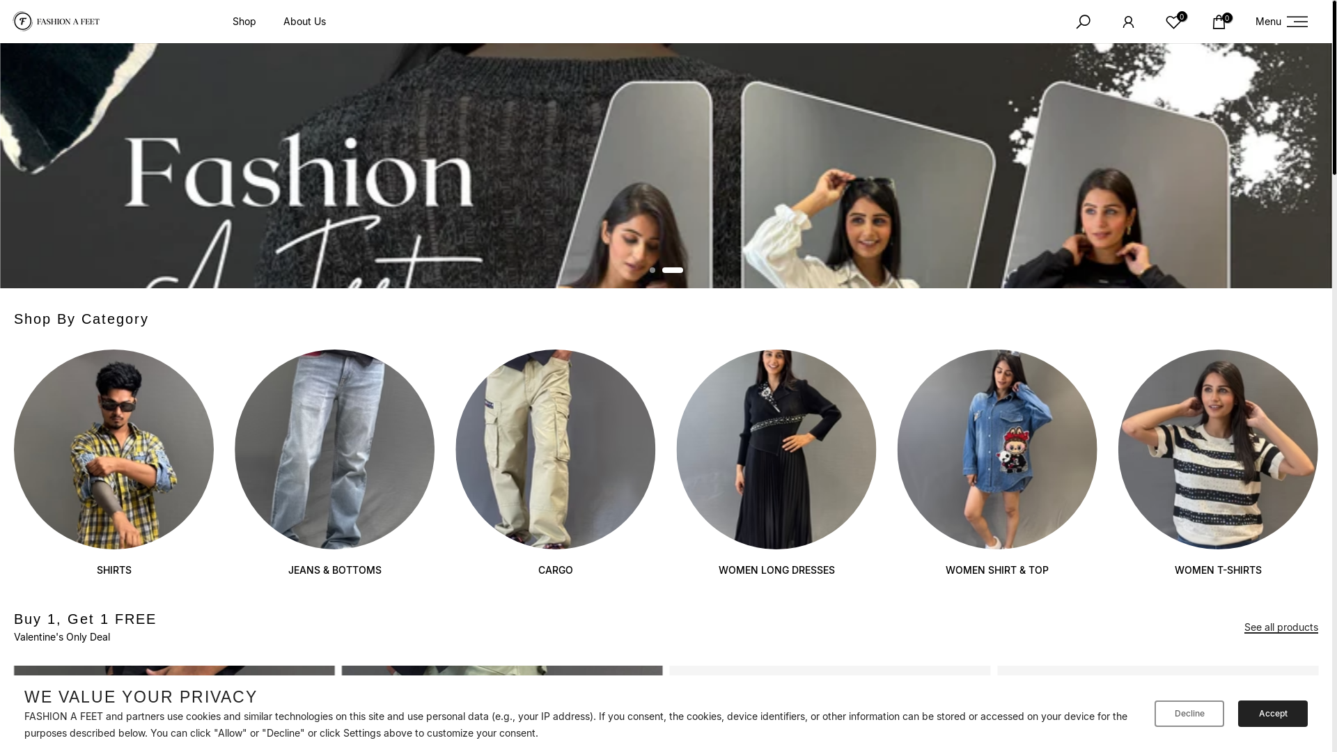 website screenshot of https://fashionafeet.com/