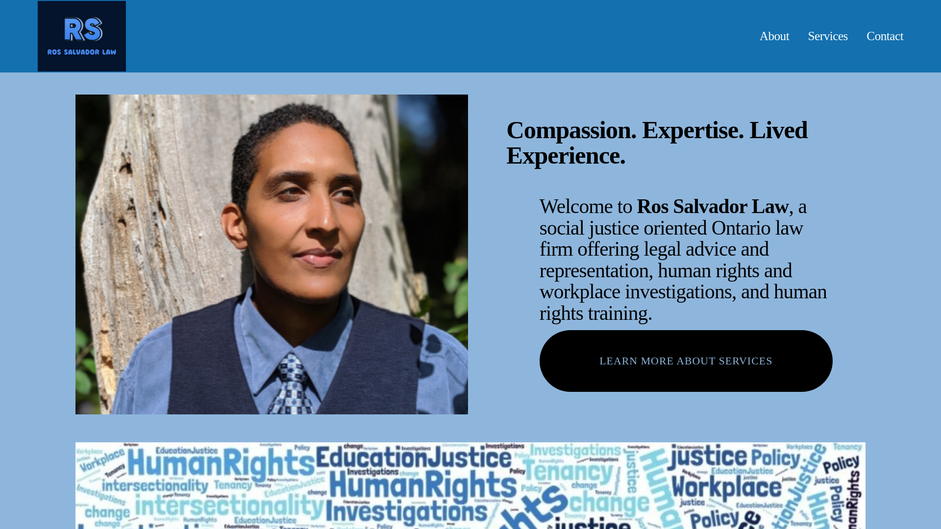 website screenshot of https://rossalvador.ca/