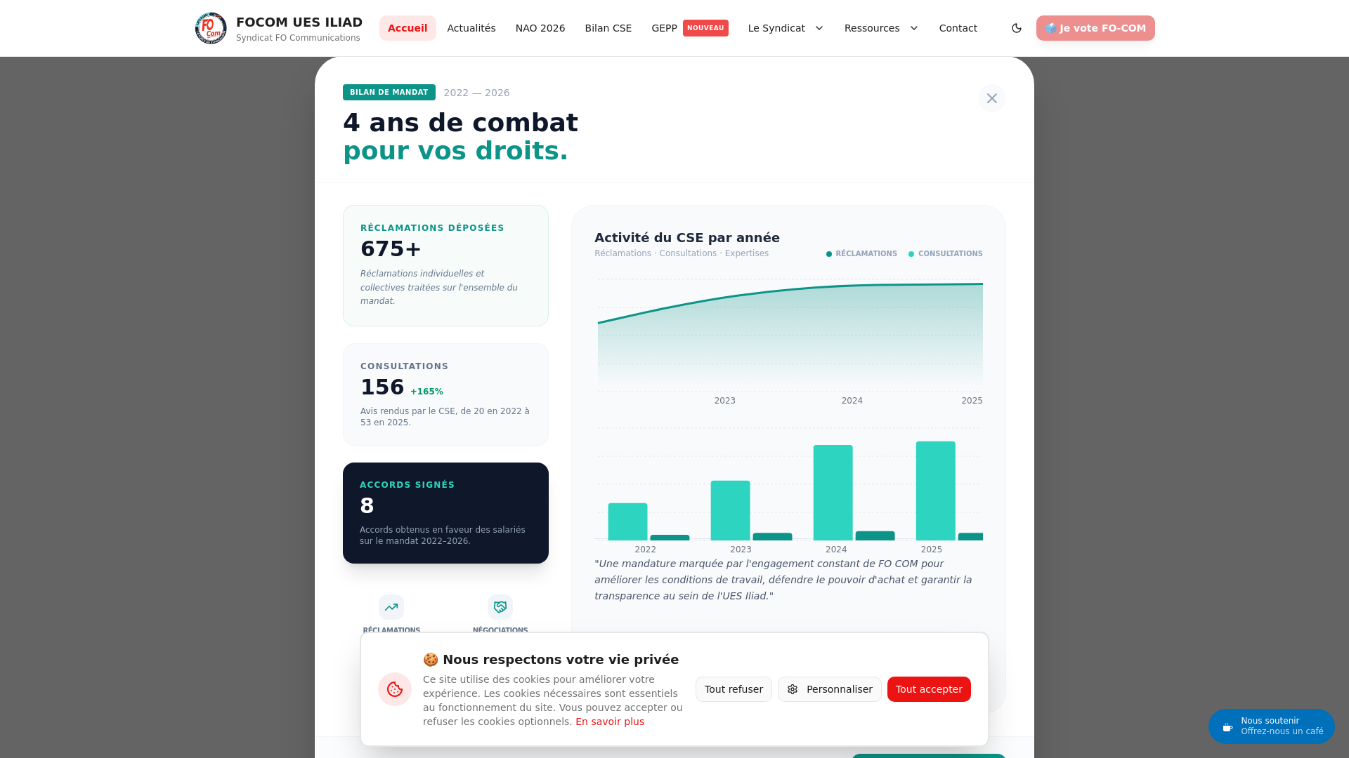 website screenshot of https://focom-actu-espace-redesign-72oqa.kinsta.page