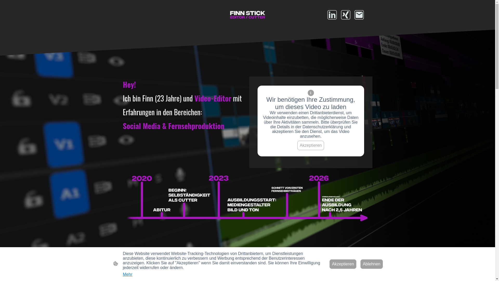 website screenshot of https://finnstick.xyz/
