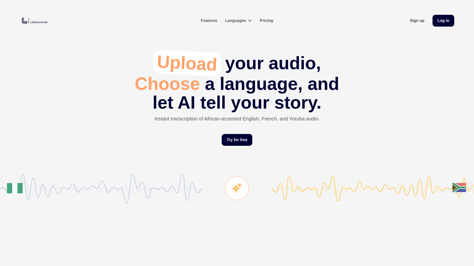 website screenshot of https://linguaspanapp-frontend.pages.dev/