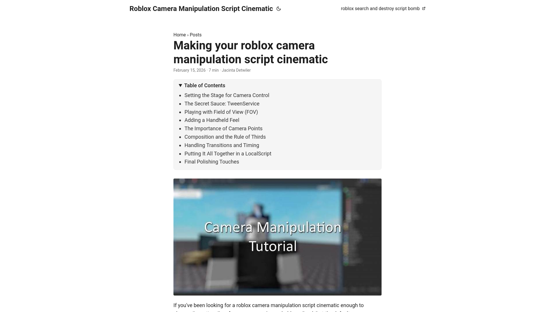 website screenshot of https://roblox-camera-manipulation-script-cinematic.pages.dev/