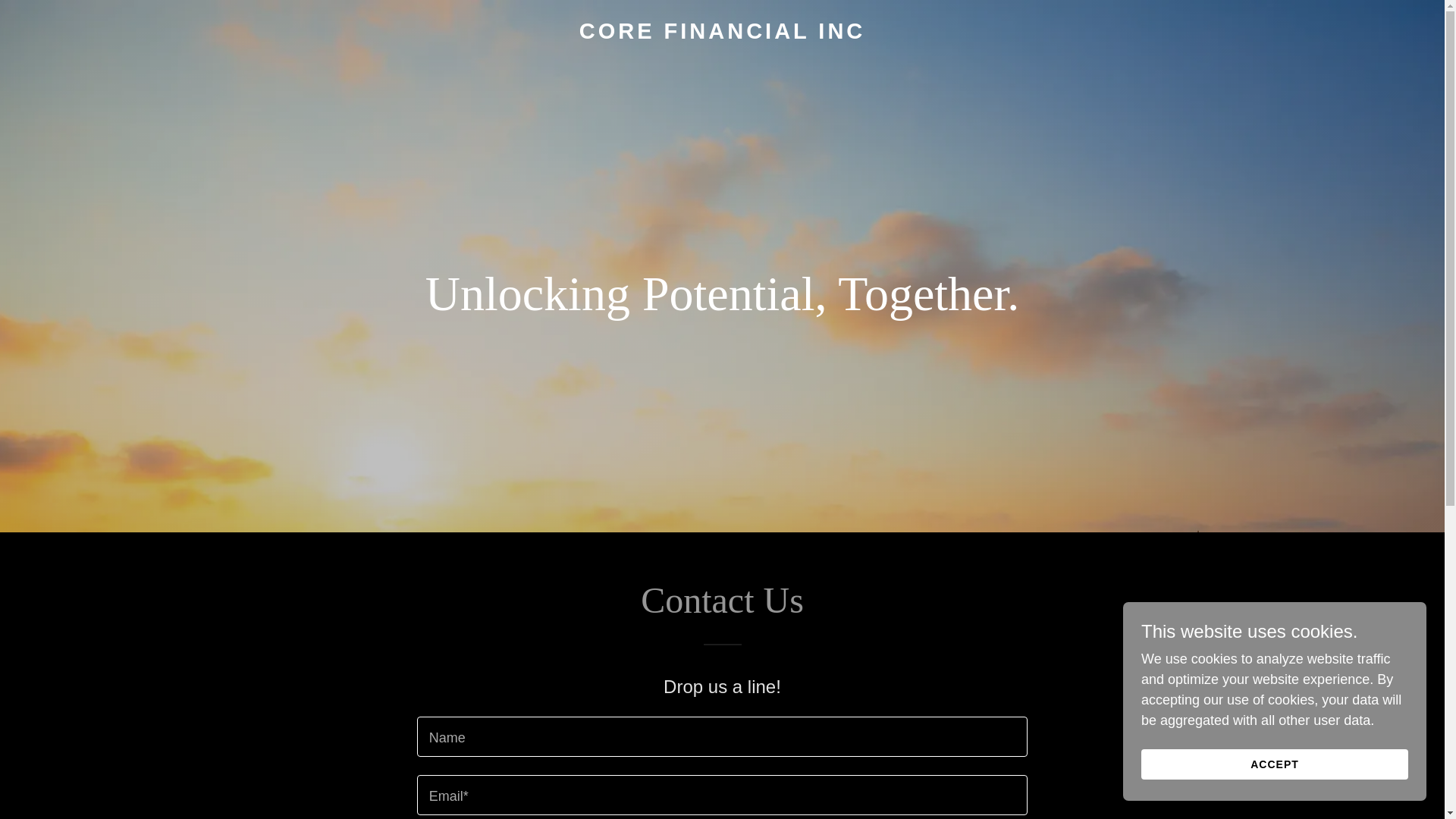 website screenshot of https://corefinancialinc.us/