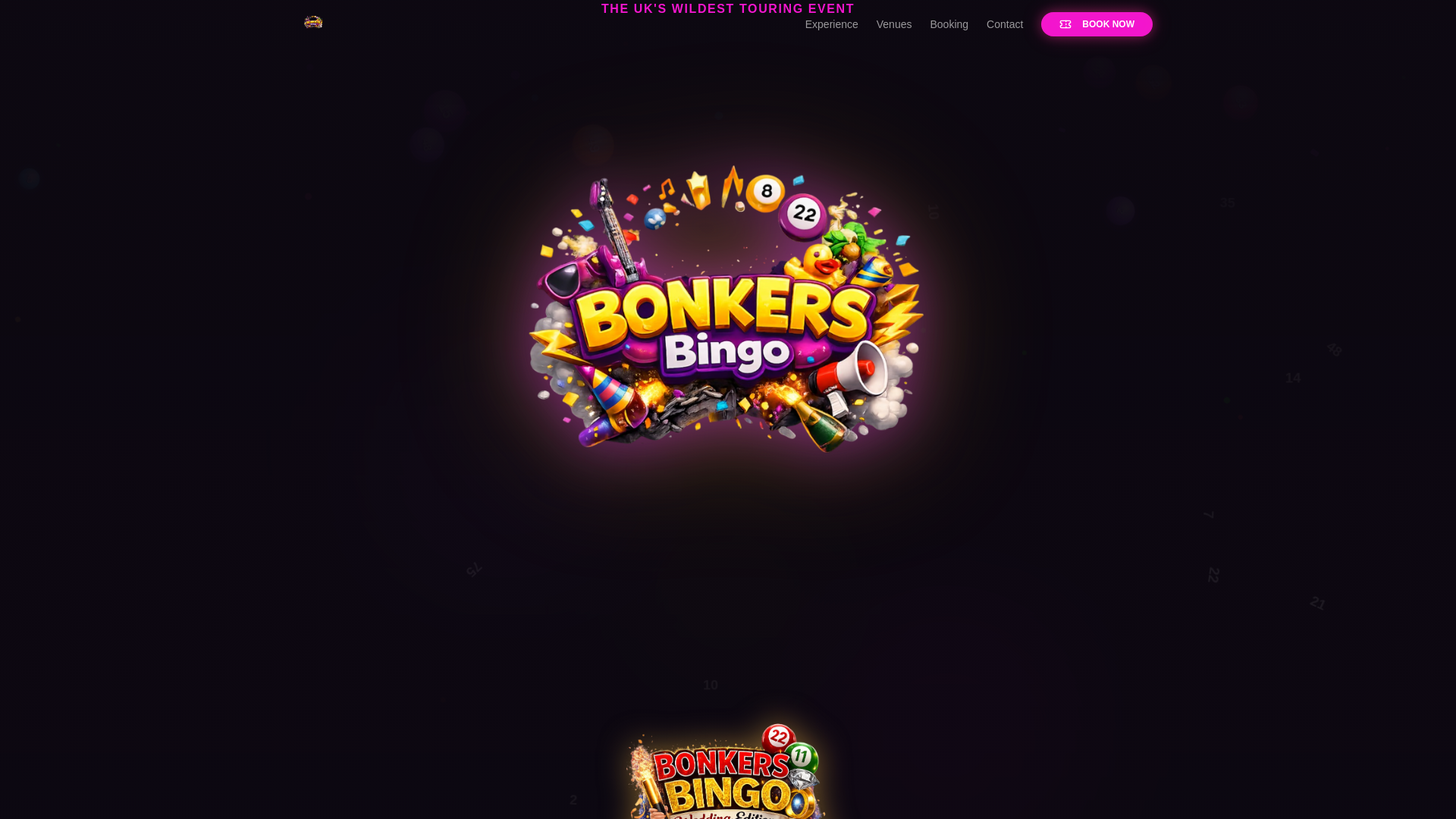 website screenshot of https://bonkers-bingo.uk/