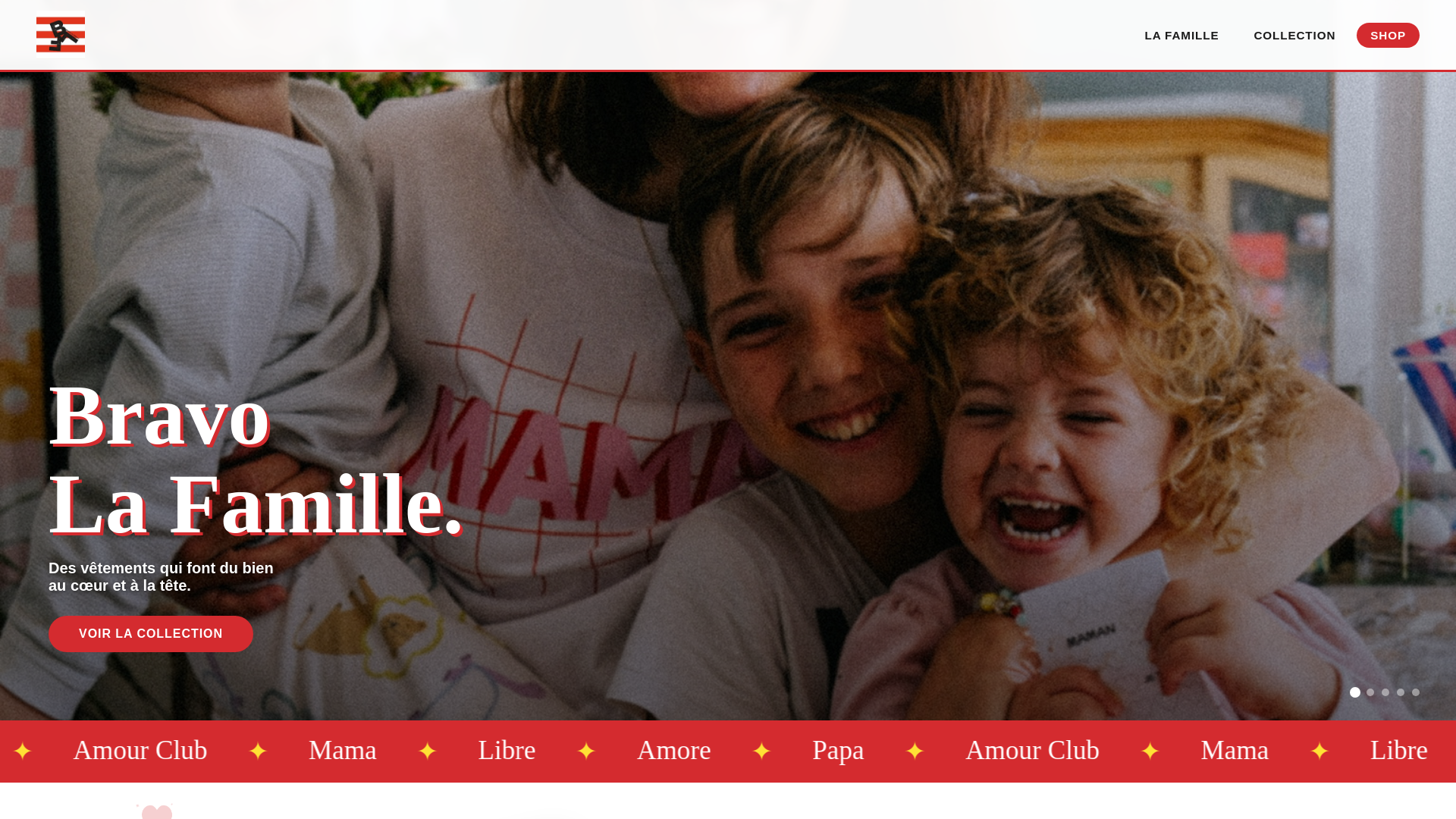 website screenshot of https://bravolafamille.com/