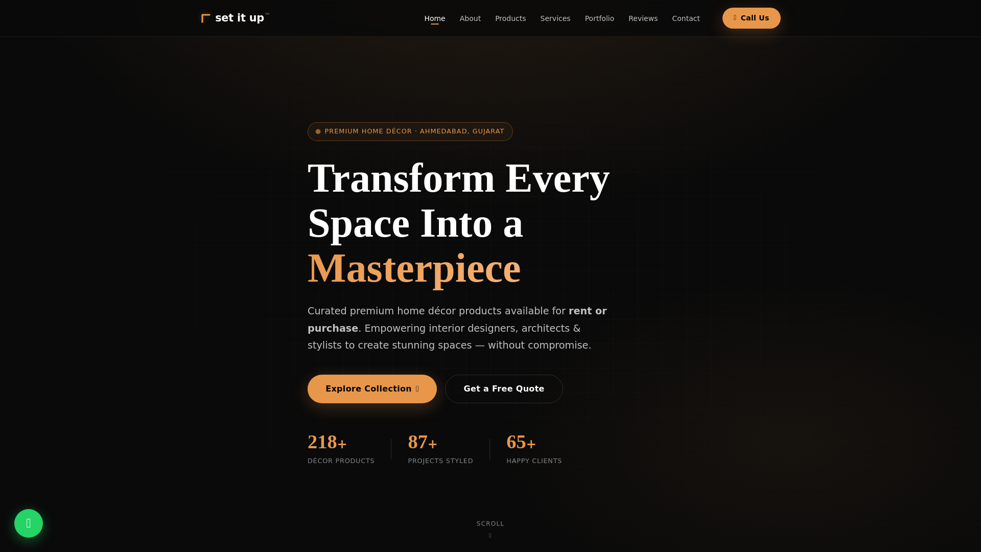 website screenshot of https://setitup.co.in