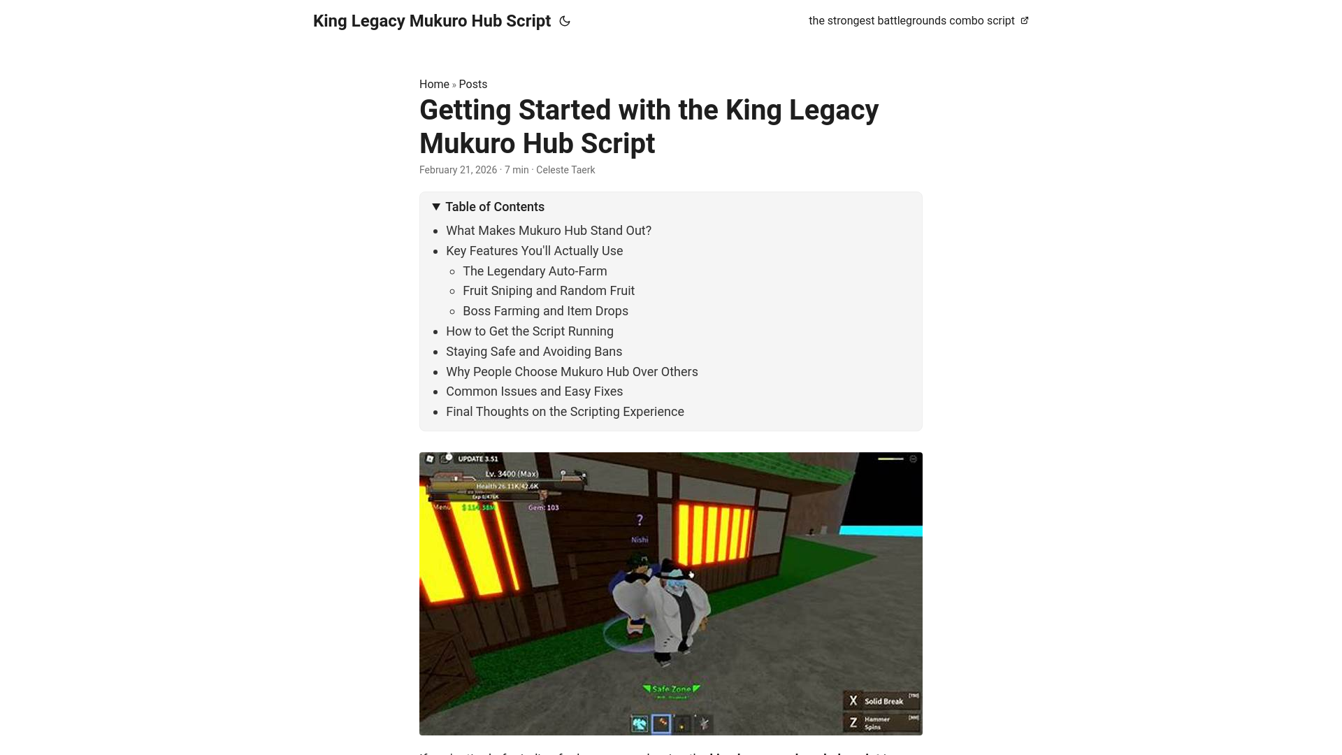 website screenshot of https://king-legacy-mukuro-hub-script.pages.dev/
