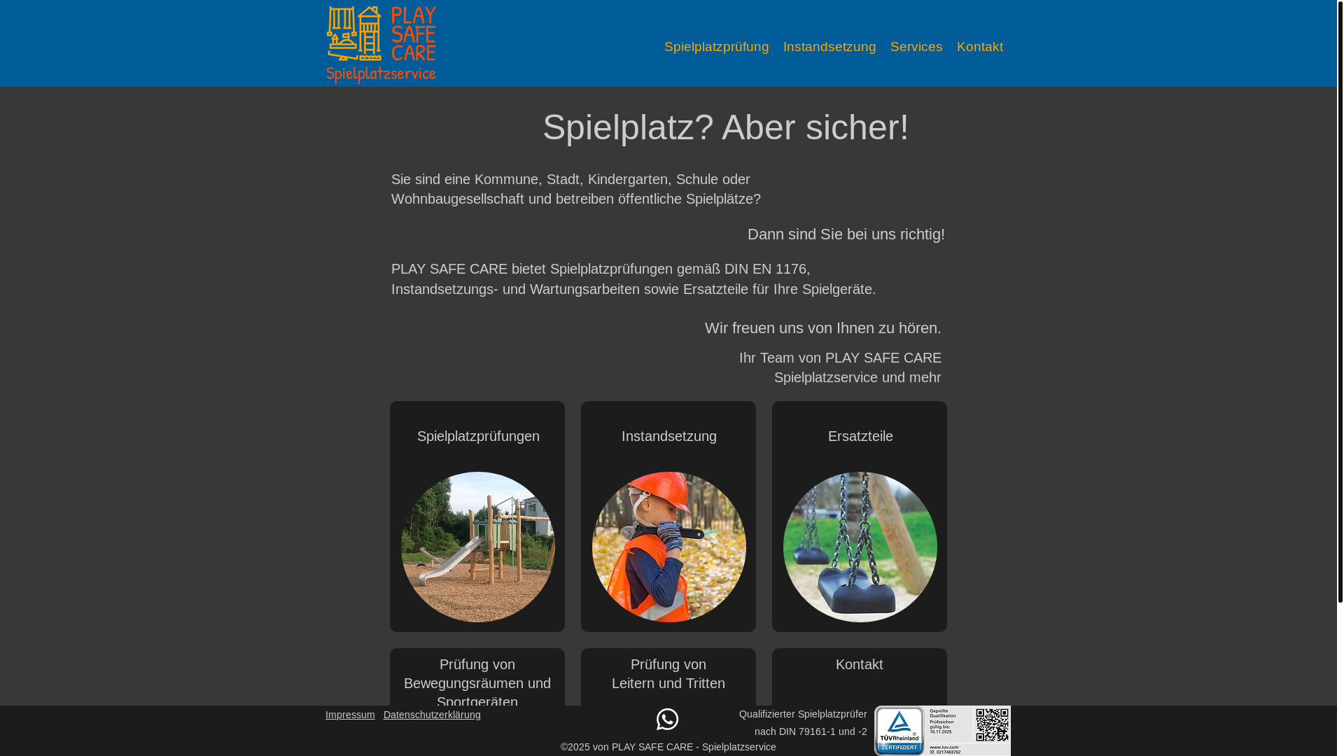 website screenshot of https://playsafecare.de/