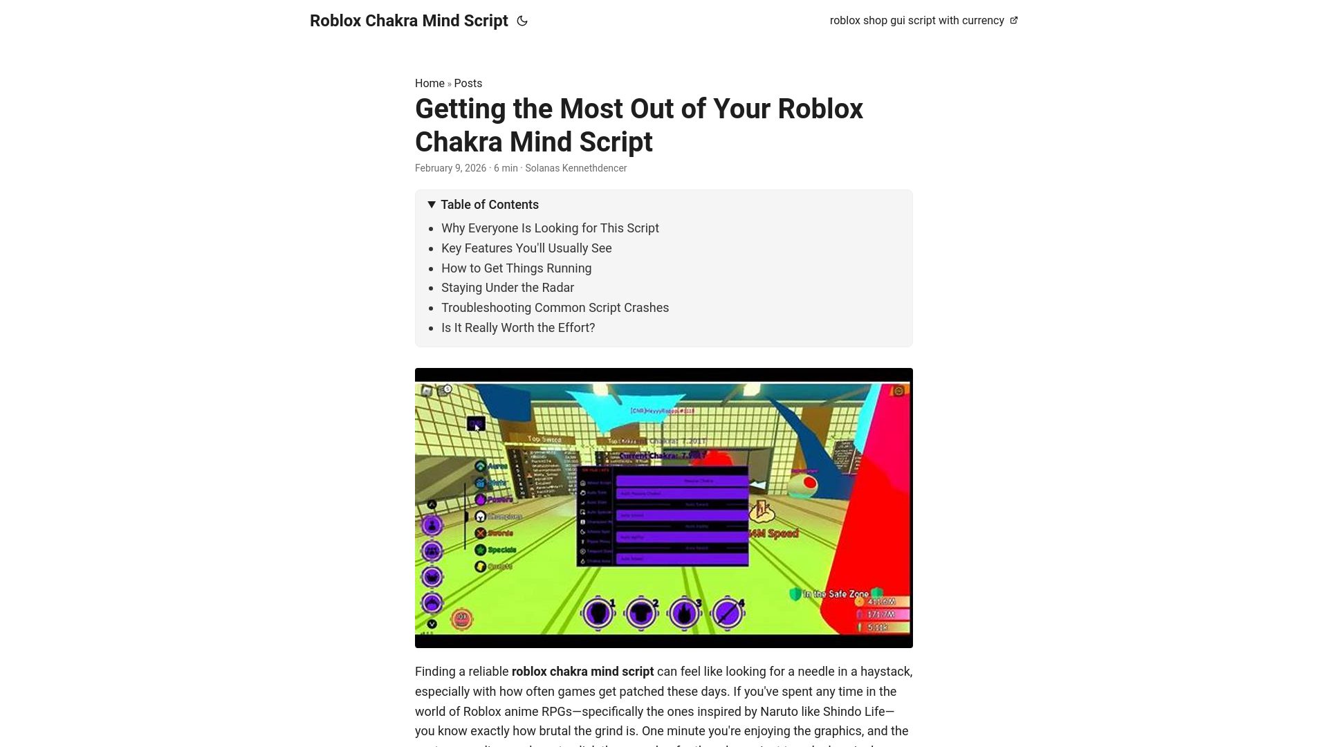 website screenshot of https://roblox-chakra-mind-script.pages.dev/