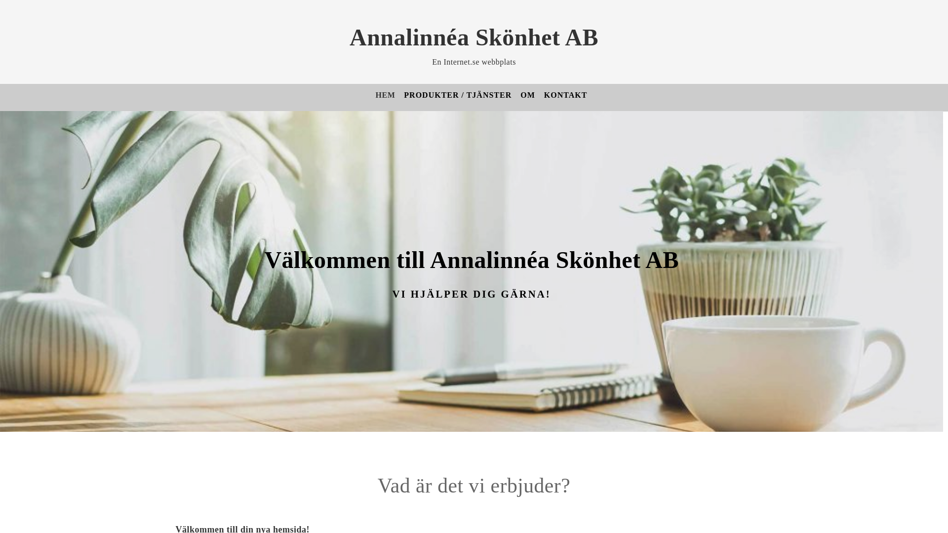 website screenshot of https://annahudterapeut.se