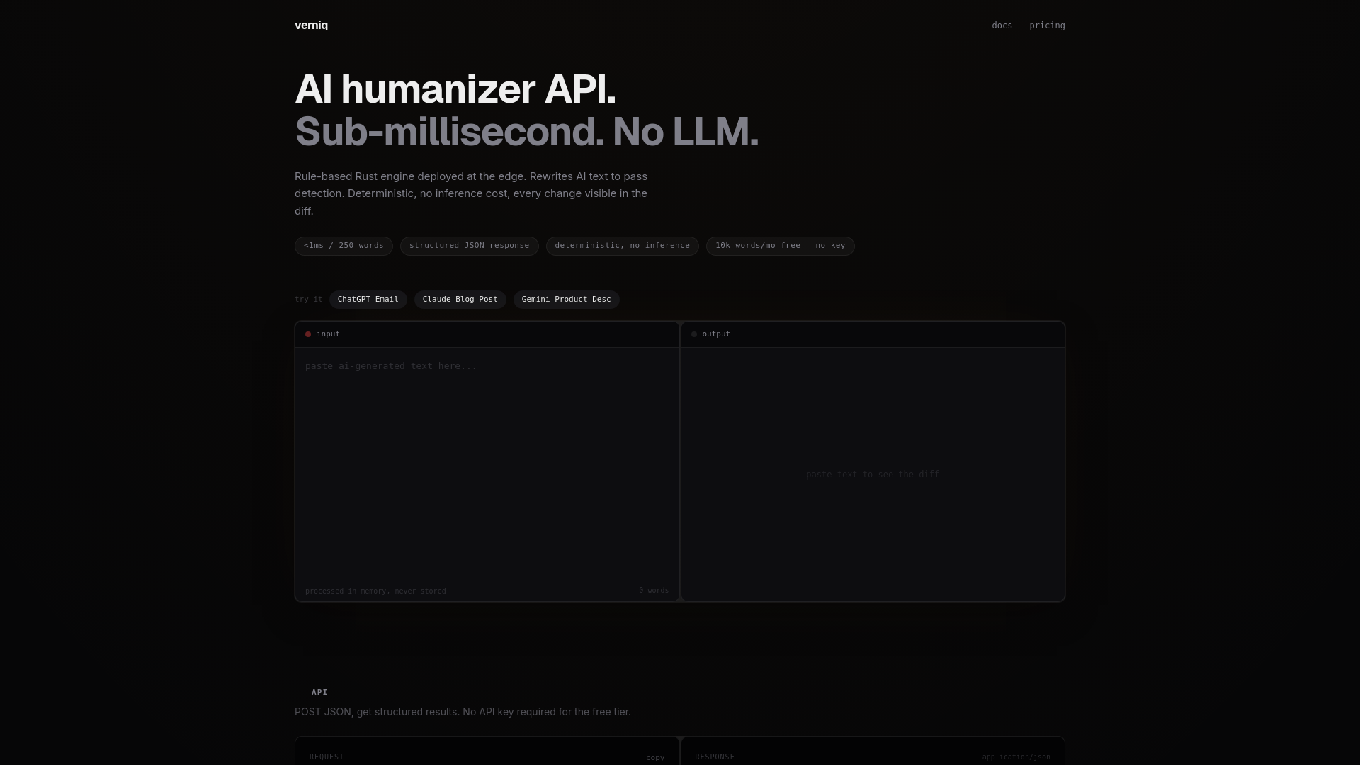 website screenshot of https://verniq.pages.dev/