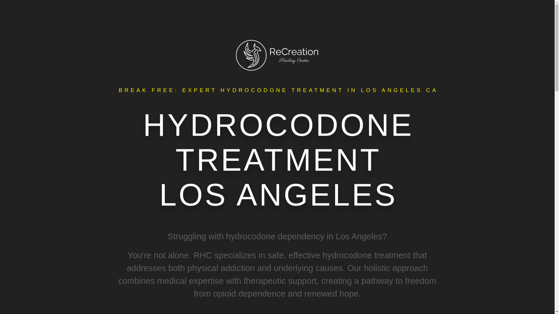 website screenshot of https://hydrocodonetreatmentlosangeles.com/