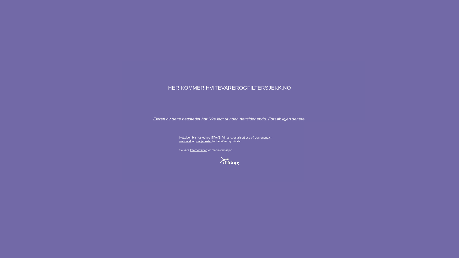 website screenshot of https://hvitevarerogfiltersjekk.no/