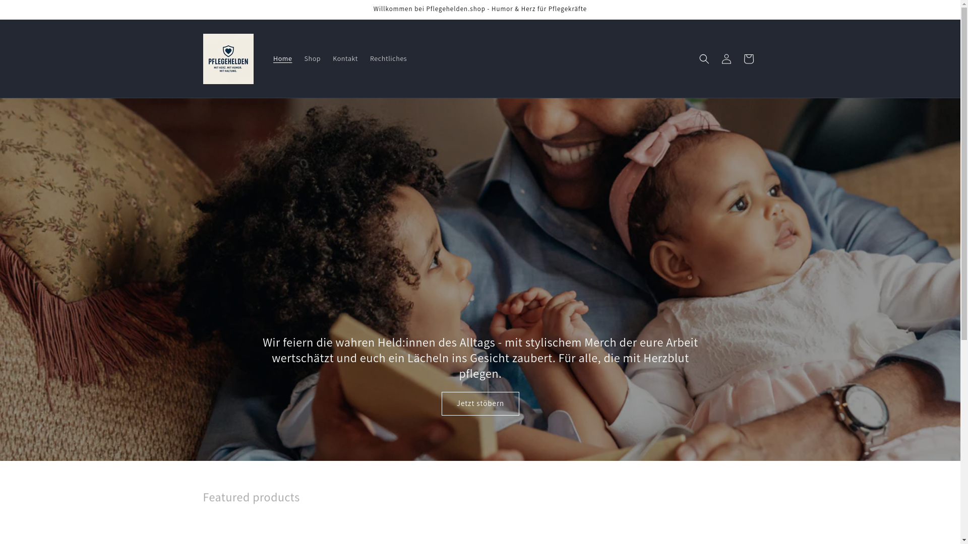website screenshot of https://pflegehelden-shop.com/
