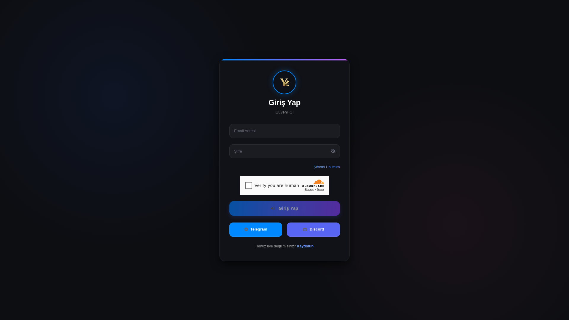 website screenshot of https://yakuzavenomtop3.com.tr/login