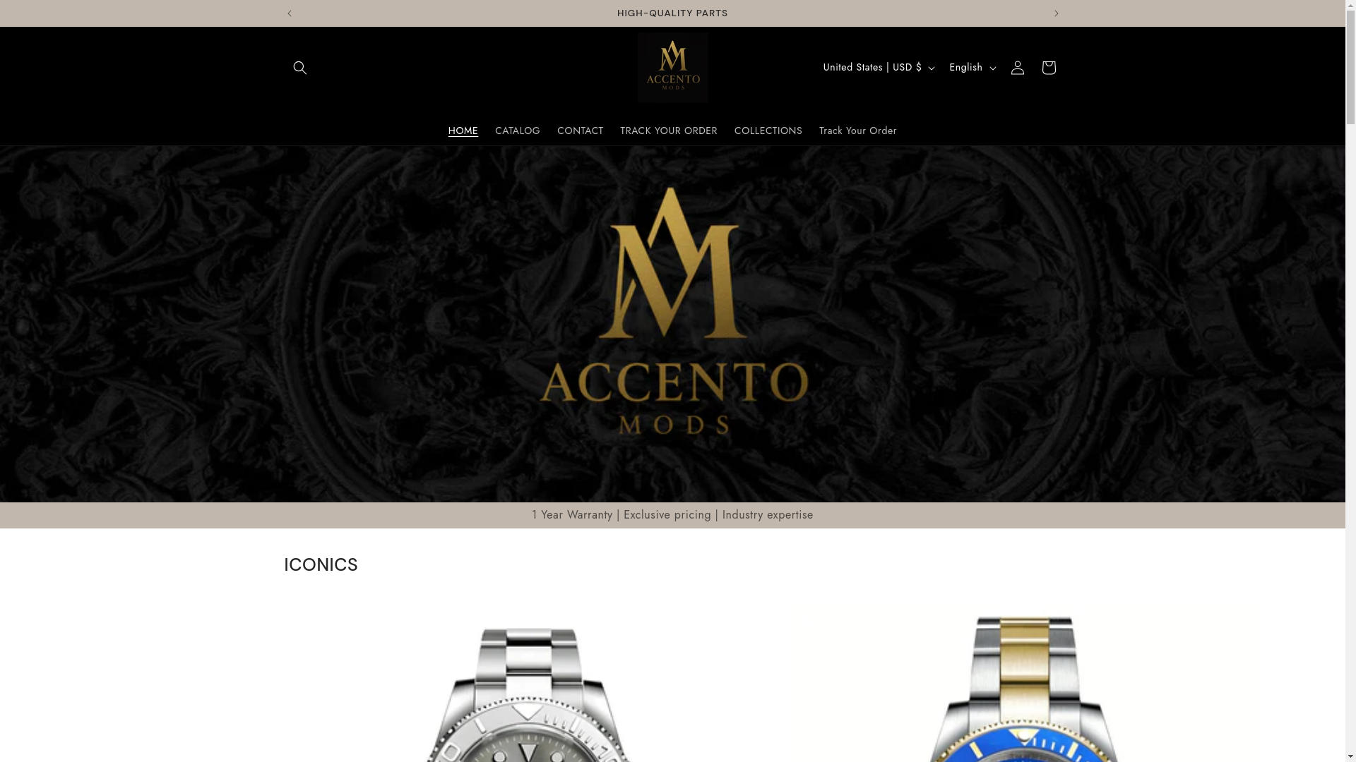 website screenshot of https://accentomods.com/