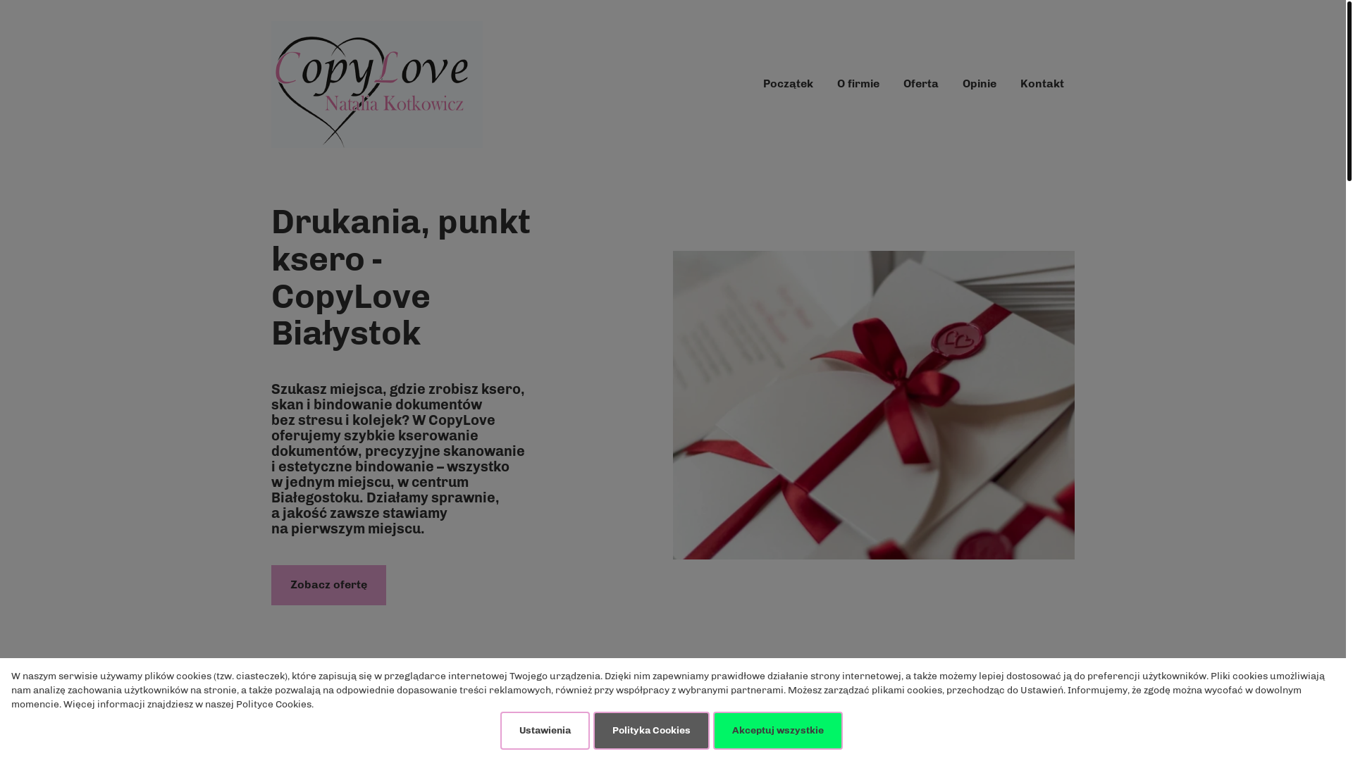 website screenshot of https://copylove.pl/
