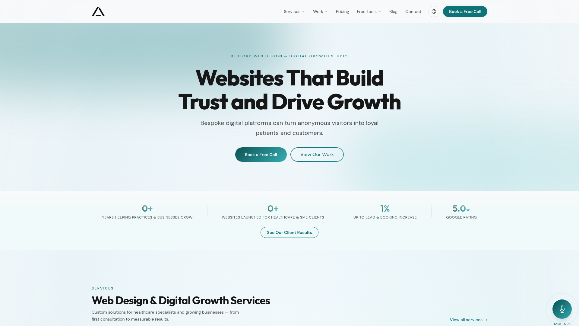 website screenshot of https://aethus.co.uk