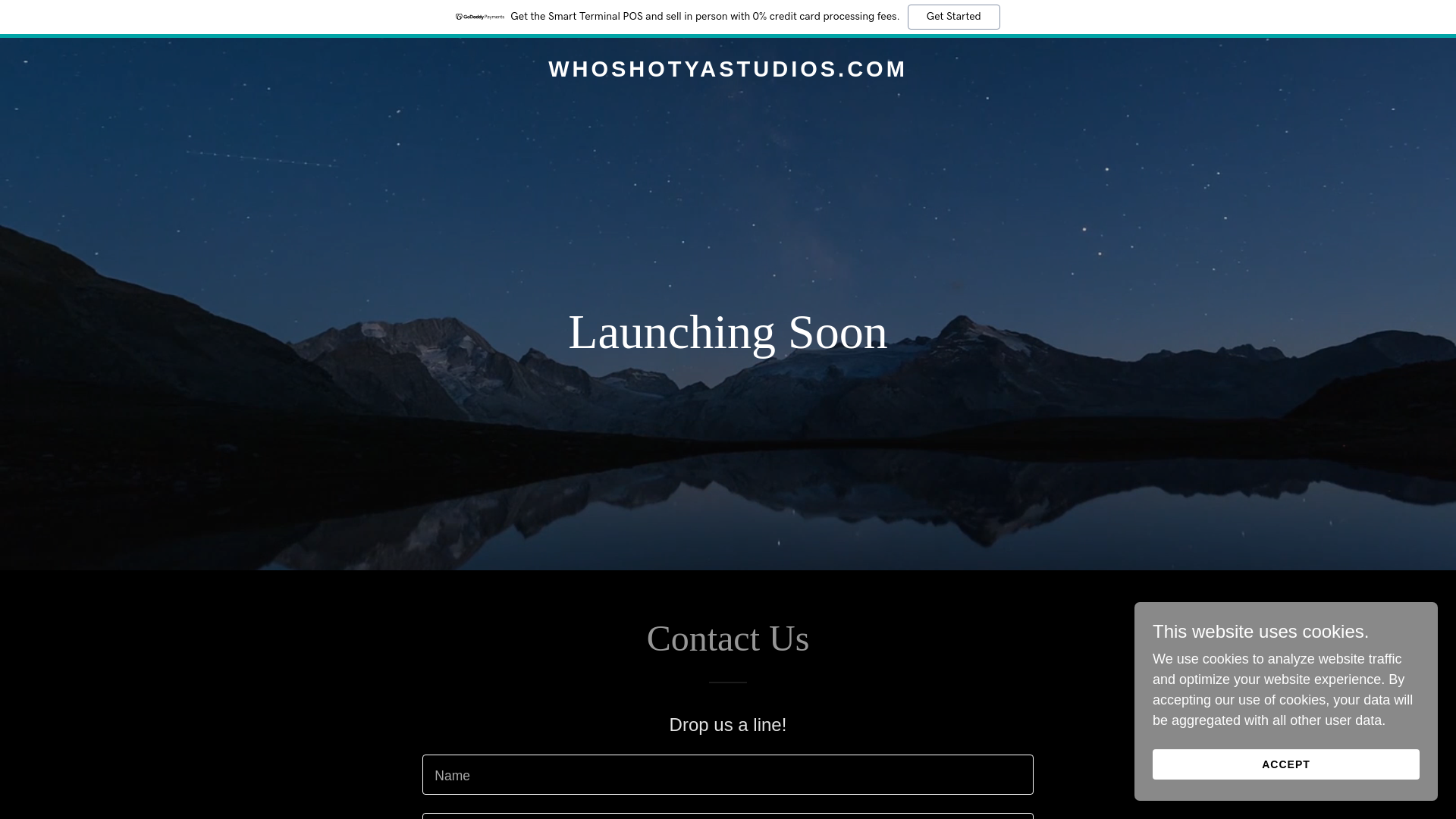 website screenshot of https://whoshotyastudios.com/