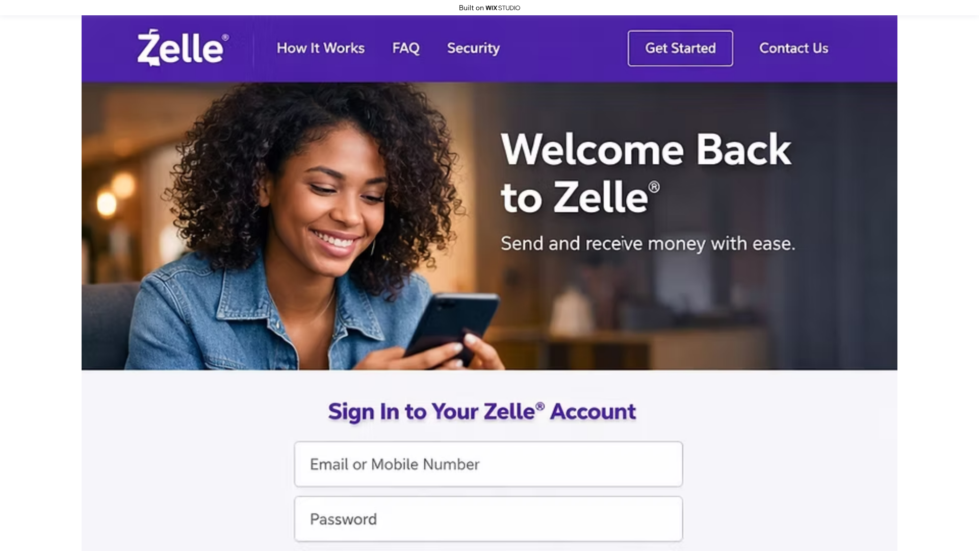 website screenshot of https://startedzelleio.wixstudio.com/us-en