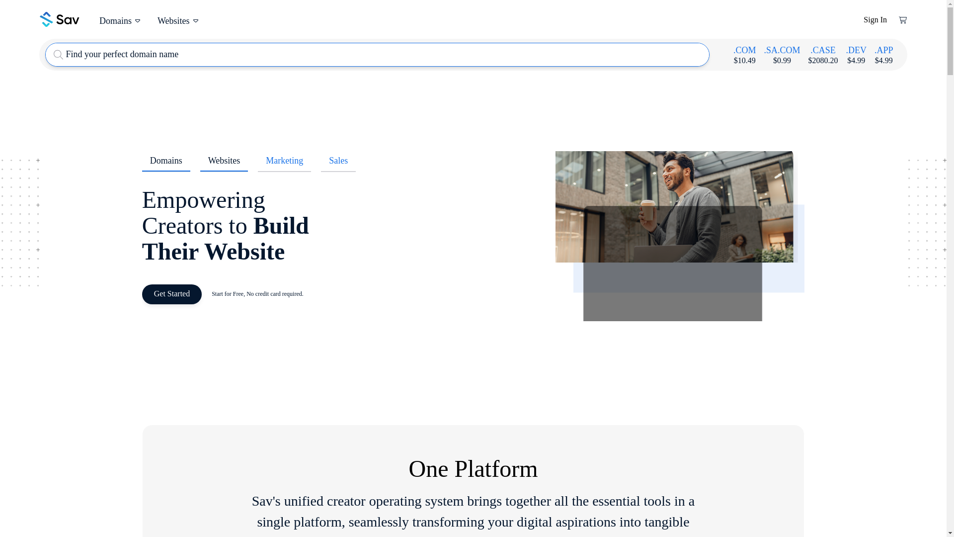 website screenshot of https://sav.com/