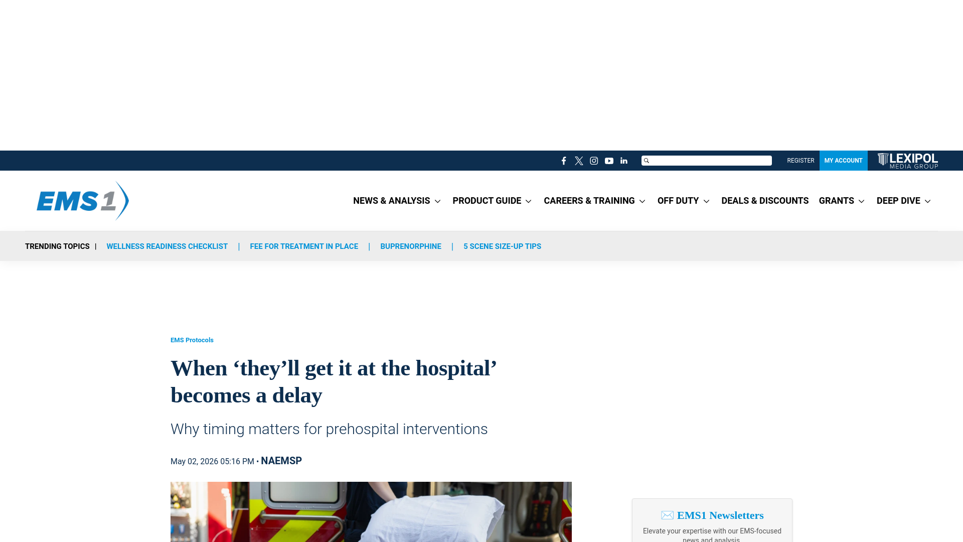 website screenshot of https://www.ems1.com/ems-protocols/when-theyll-get-it-at-the-hospital-becomes-a-delay