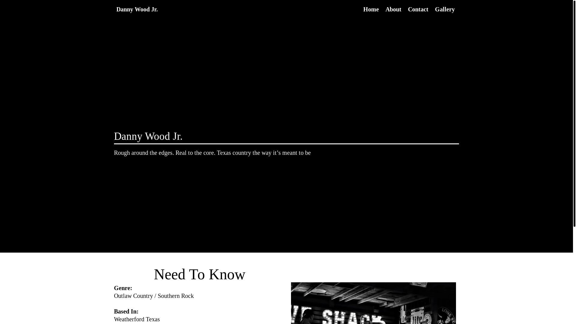 website screenshot of https://dannywoodjrmusic.com/