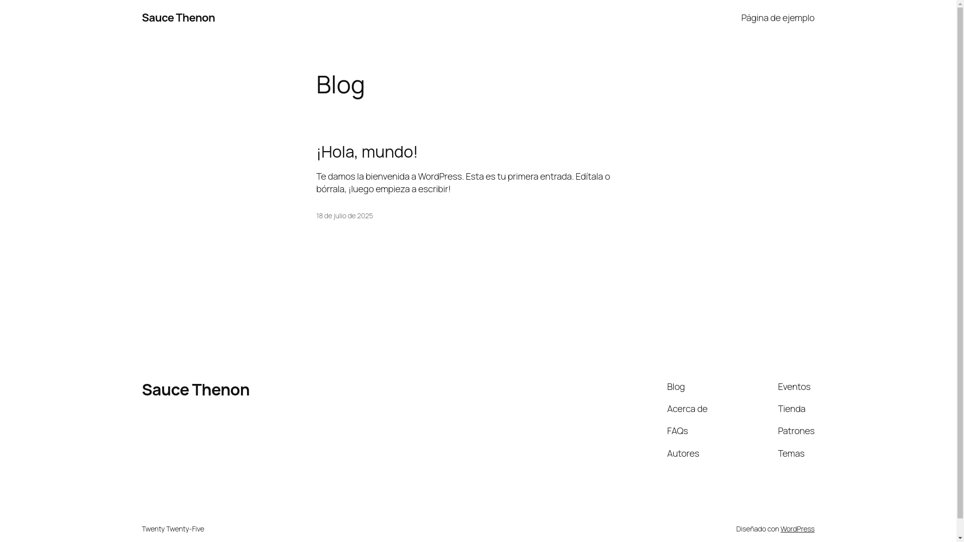 website screenshot of https://saucethenon.com.ar/