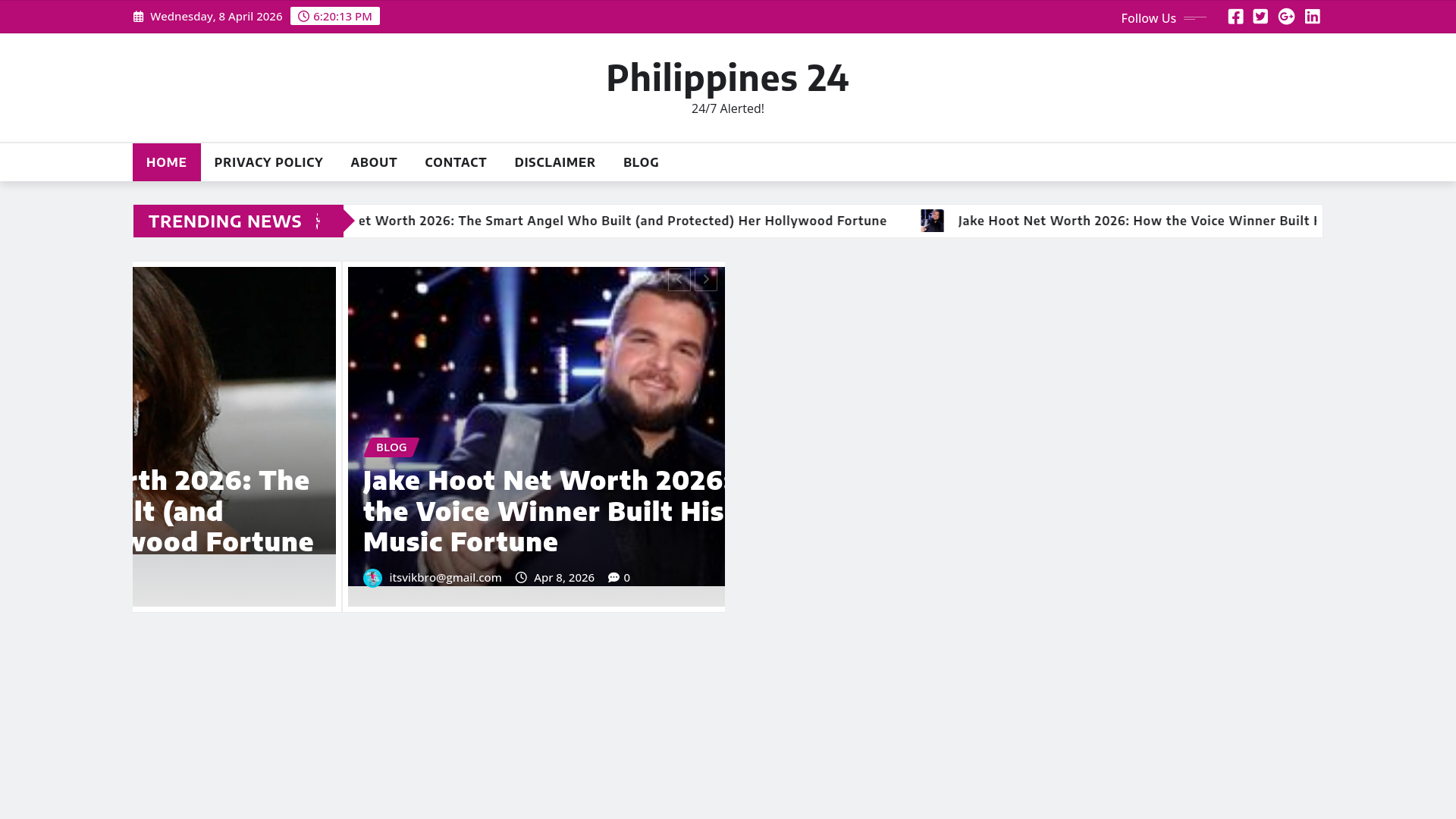 website screenshot of https://philippines24.online/
