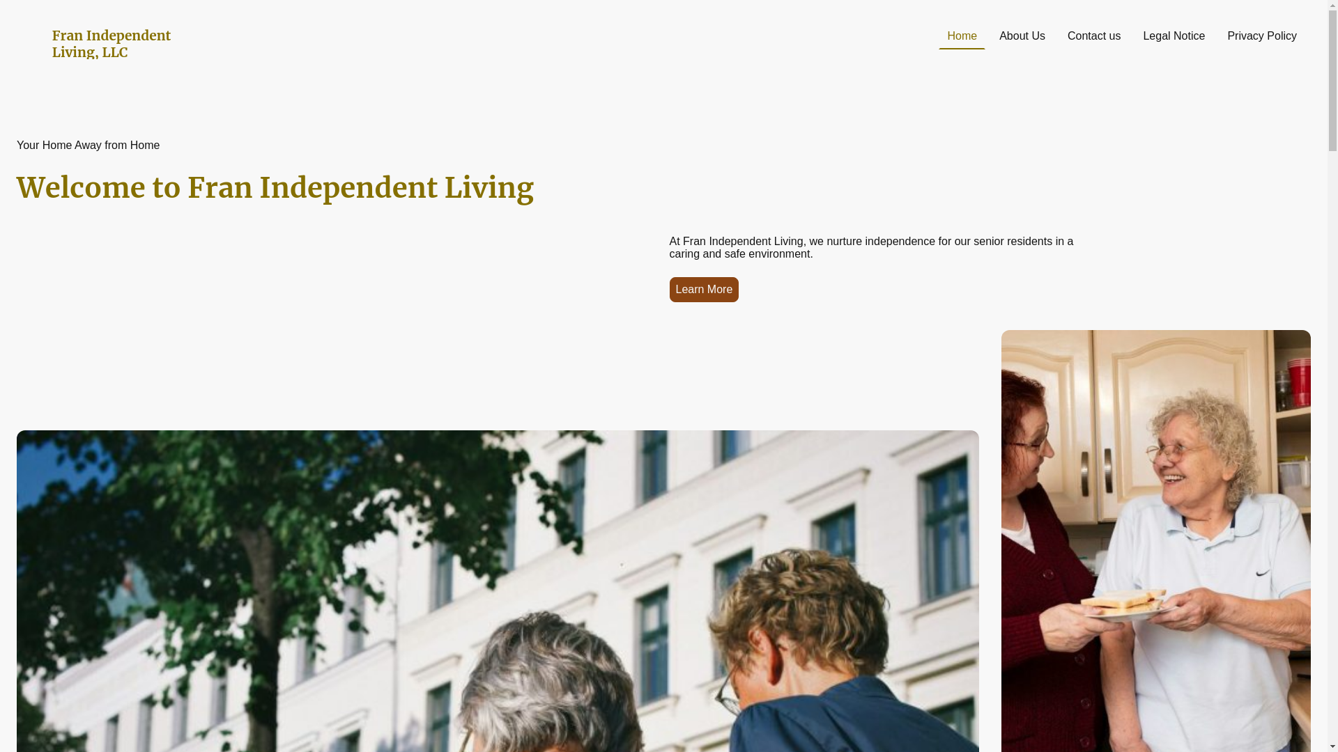 website screenshot of https://franindependentliving.com/