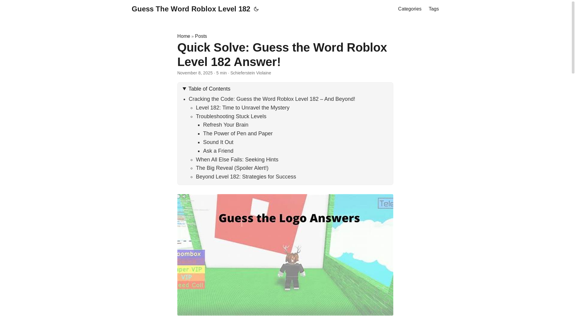 website screenshot of https://guess-the-word-roblox-level-182.pages.dev/