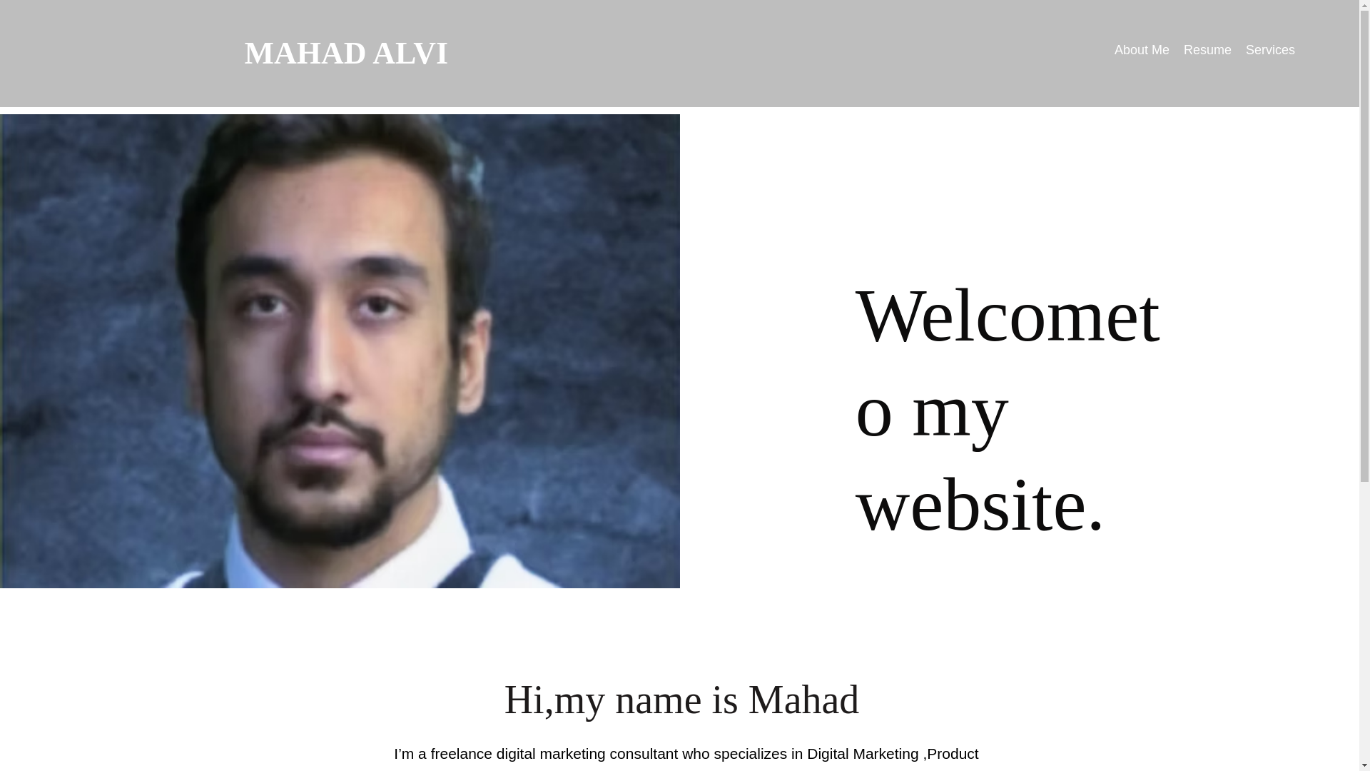 website screenshot of https://mahadalvi.com/