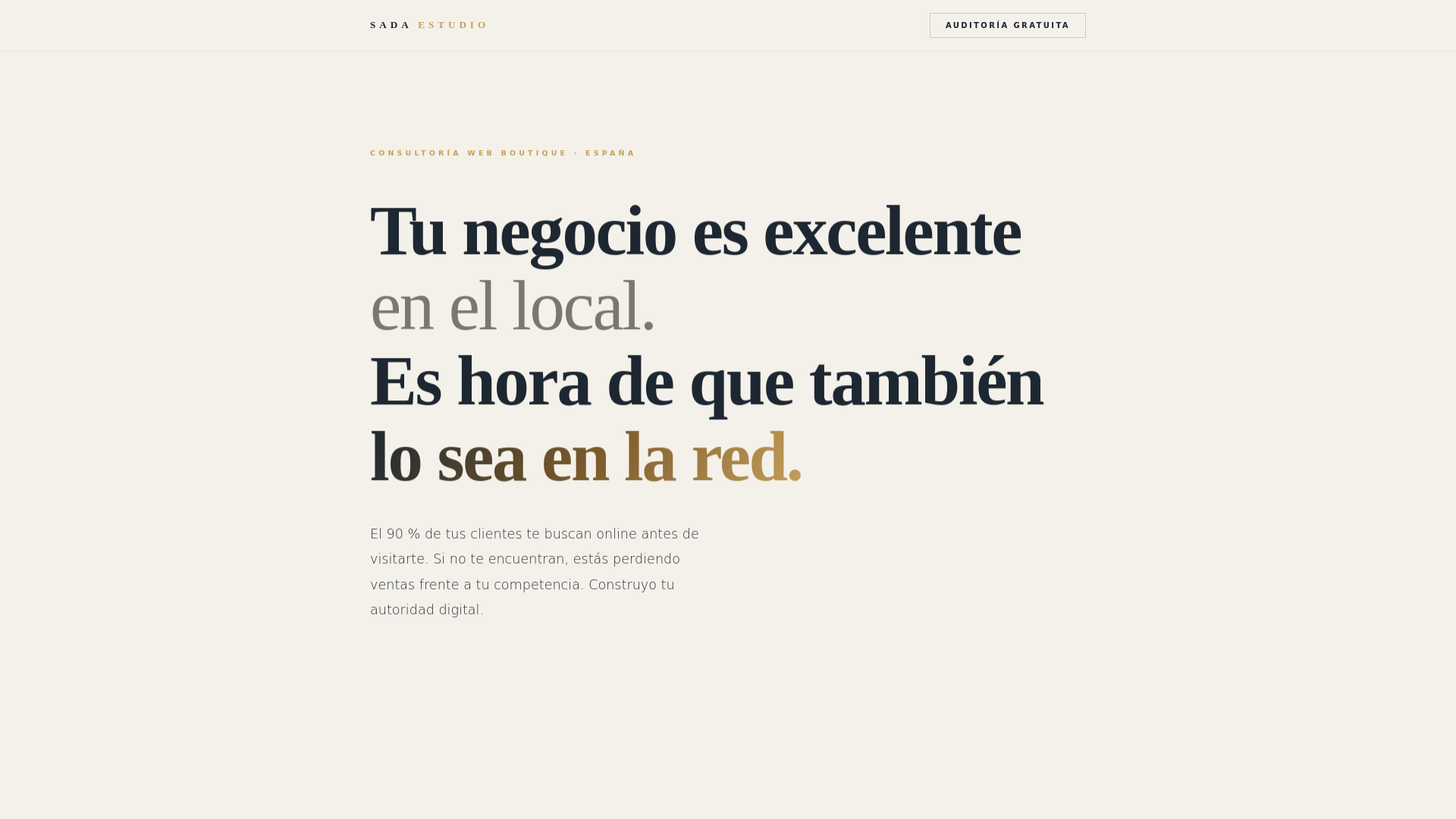 website screenshot of https://sadaestudio.com/