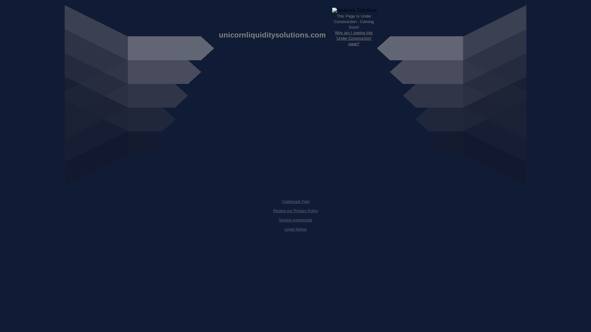 website screenshot of https://unicornliquiditysolutions.com/