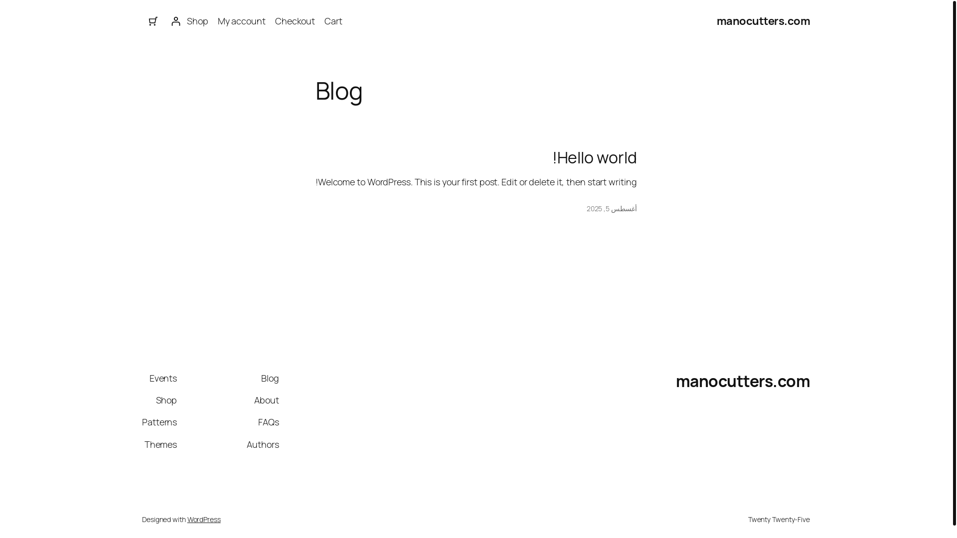 website screenshot of https://manocutters.com/