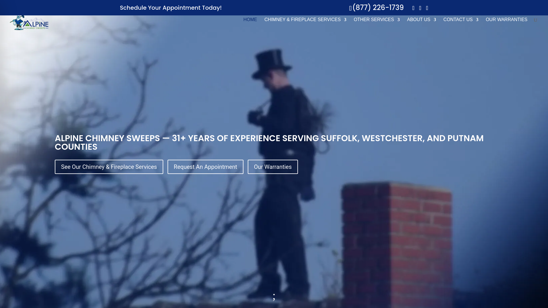 website screenshot of https://alpinechimney-sweeps.com/
