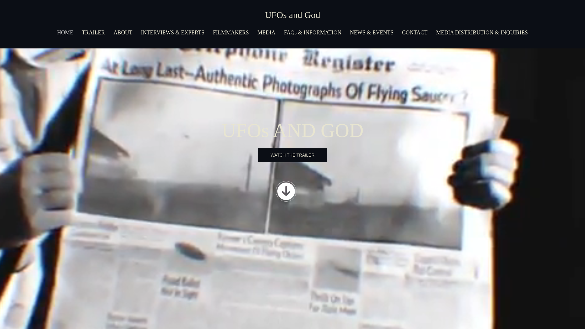 website screenshot of https://ufosandgod.com/