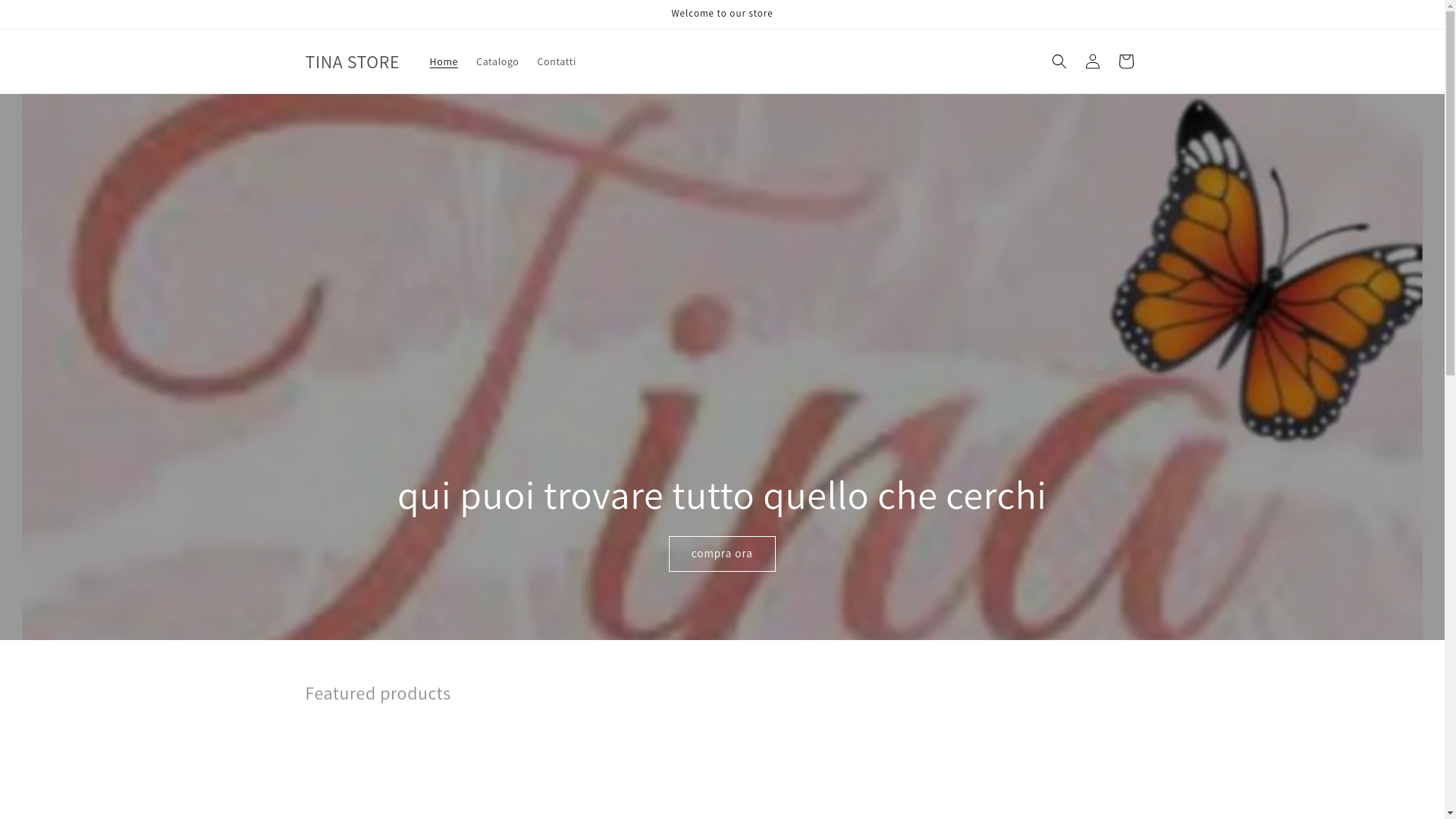 website screenshot of https://tinastore.it/