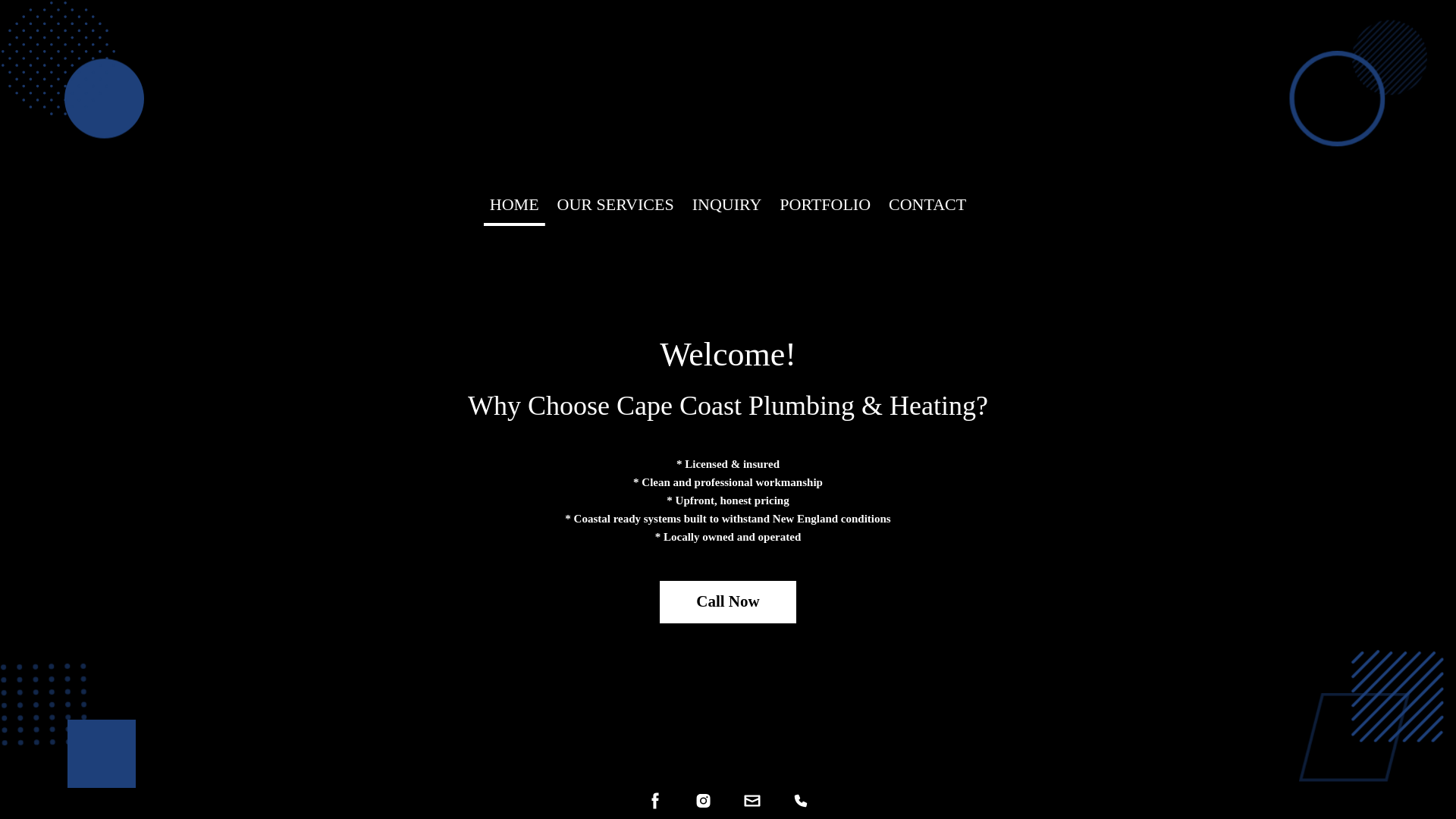 website screenshot of https://capecoastplumbingheating.com/